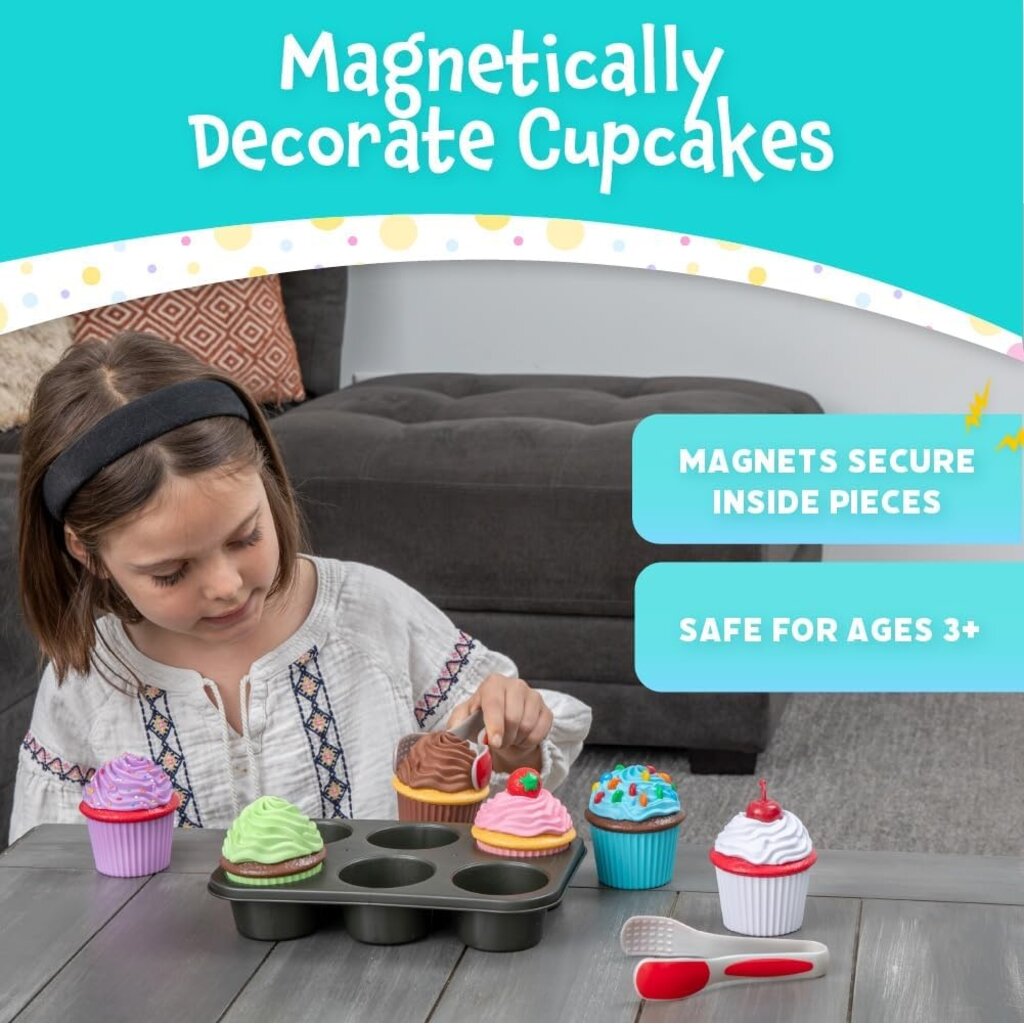 POPULAR PLAYTHINGS Magnetic Bake & Play Cupcake Set 3+
