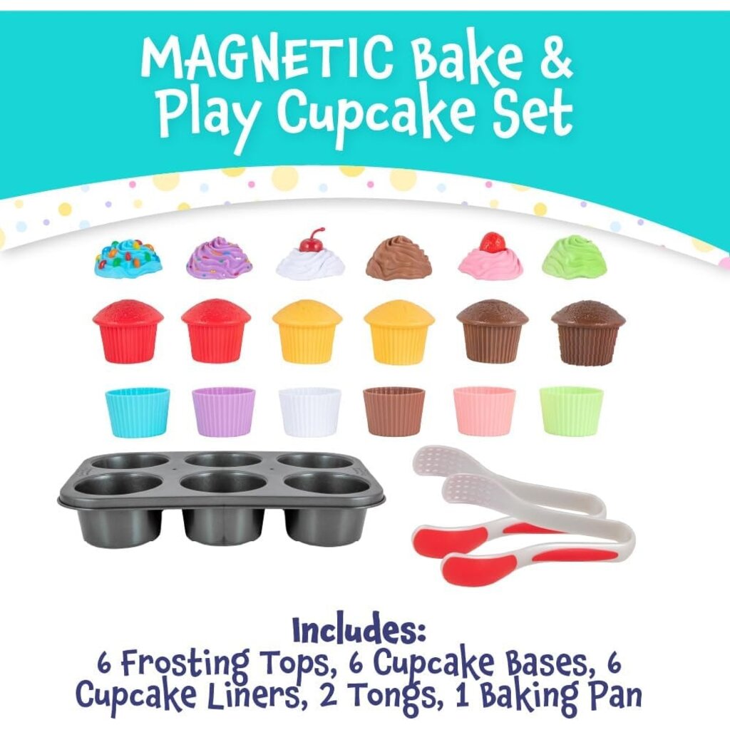 POPULAR PLAYTHINGS Magnetic Bake & Play Cupcake Set 3+