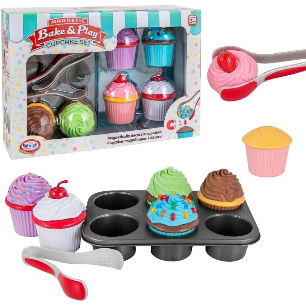 POPULAR PLAYTHINGS Magnetic Bake & Play Cupcake Set 3+