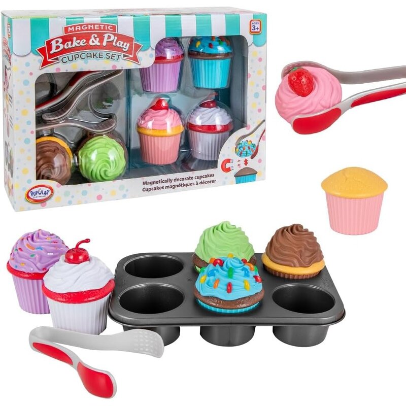 POPULAR PLAYTHINGS Magnetic Bake & Play Cupcake Set 3+