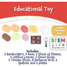 POPULAR PLAYTHINGS Magnetic Build & Grill Burger Set 3+