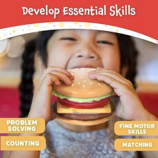 POPULAR PLAYTHINGS Magnetic Build & Grill Burger Set 3+