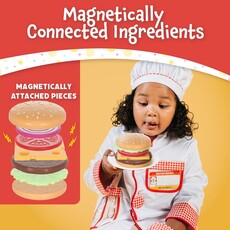 POPULAR PLAYTHINGS Magnetic Build & Grill Burger Set 3+