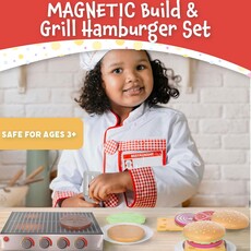 POPULAR PLAYTHINGS Magnetic Build & Grill Burger Set 3+