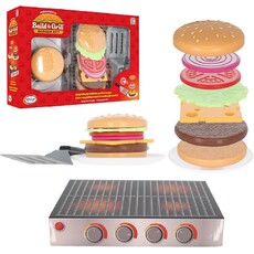 POPULAR PLAYTHINGS Magnetic Build & Grill Burger Set 3+