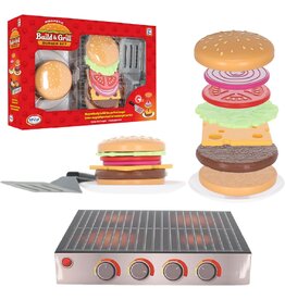 POPULAR PLAYTHINGS Magnetic Build & Grill Burger Set 3+