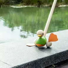 PLAN TOYS Push Along Duck *In Store Pick Up Only*