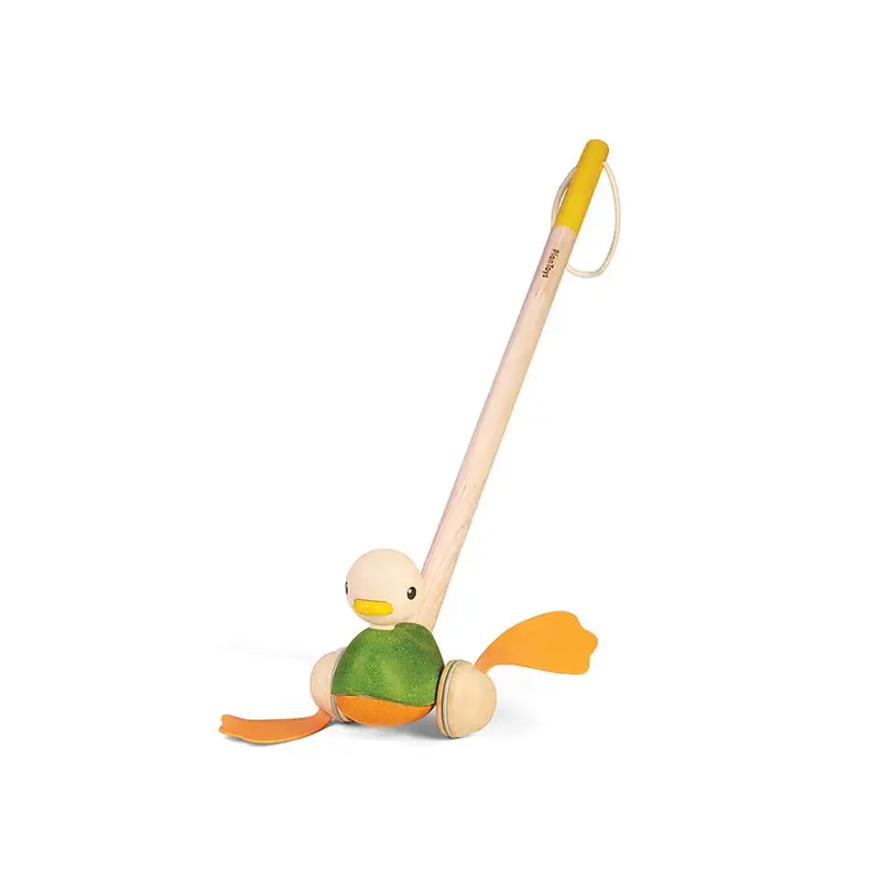 PLAN TOYS Push Along Duck *In Store Pick Up Only*
