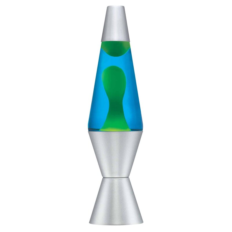 SCHYLLING Lava Lamp 14.5" Green Wax & Blue Liquid *In Store Pickup Only*