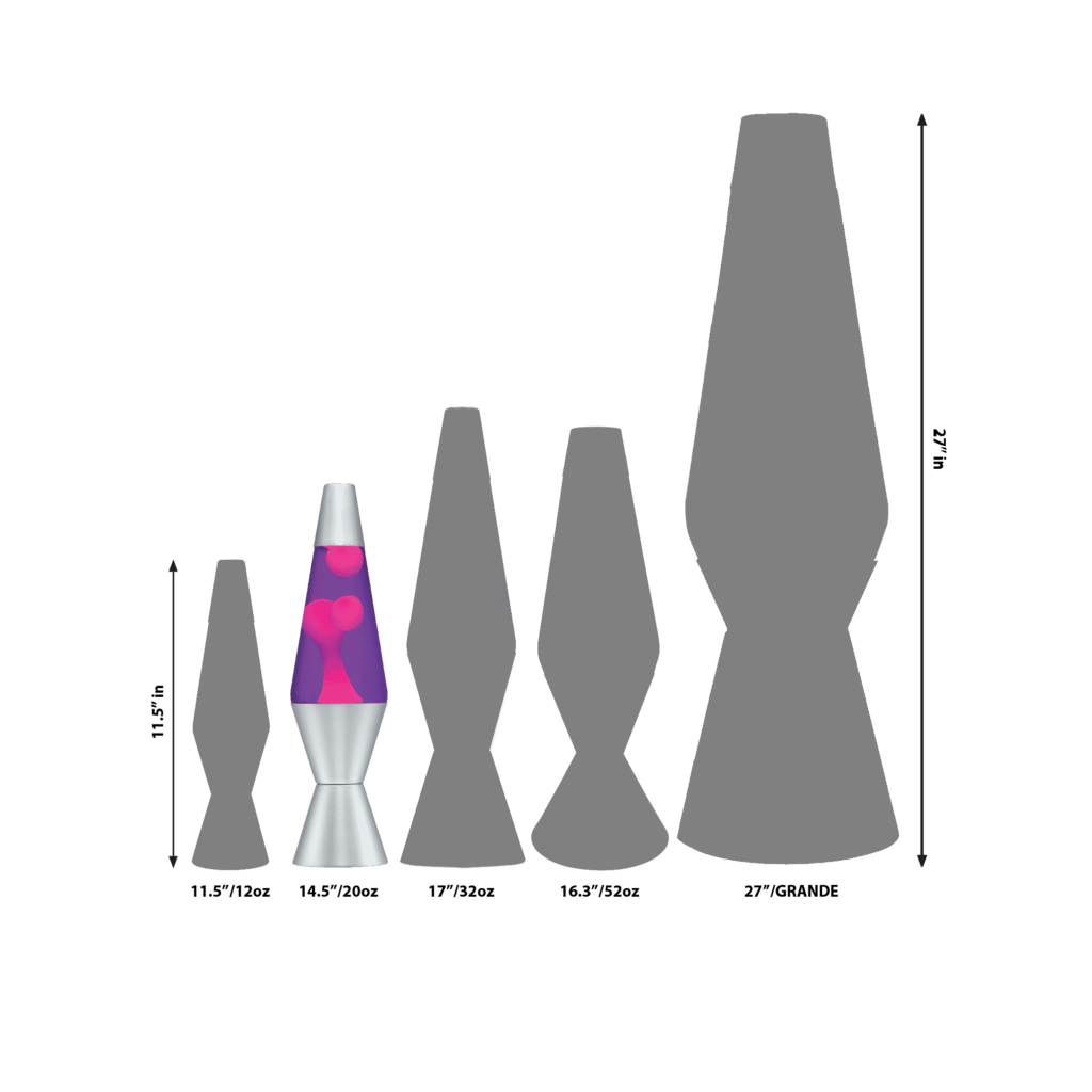 SCHYLLING Lava Lamp 14.5" Yellow Wax & Purple Liquid *In Store Pickup Only*