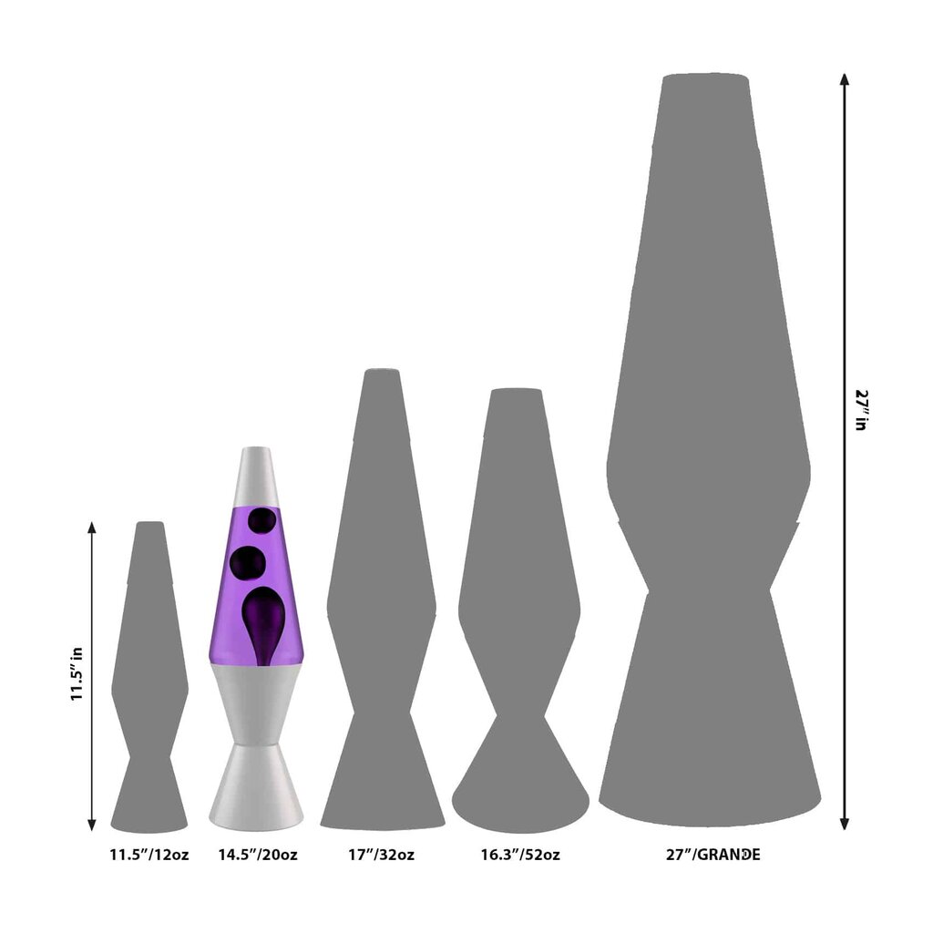 SCHYLLING Lava Lamp 14.5" Black Wax & Purple Liquid *In Store Pickup Only*