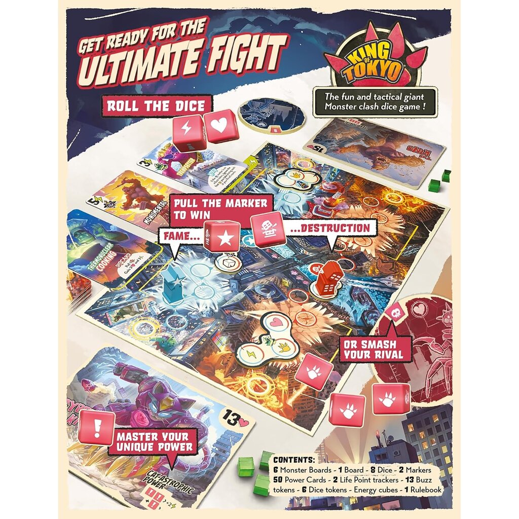 BLUE ORANGE King of Tokyo Duel Dice Game