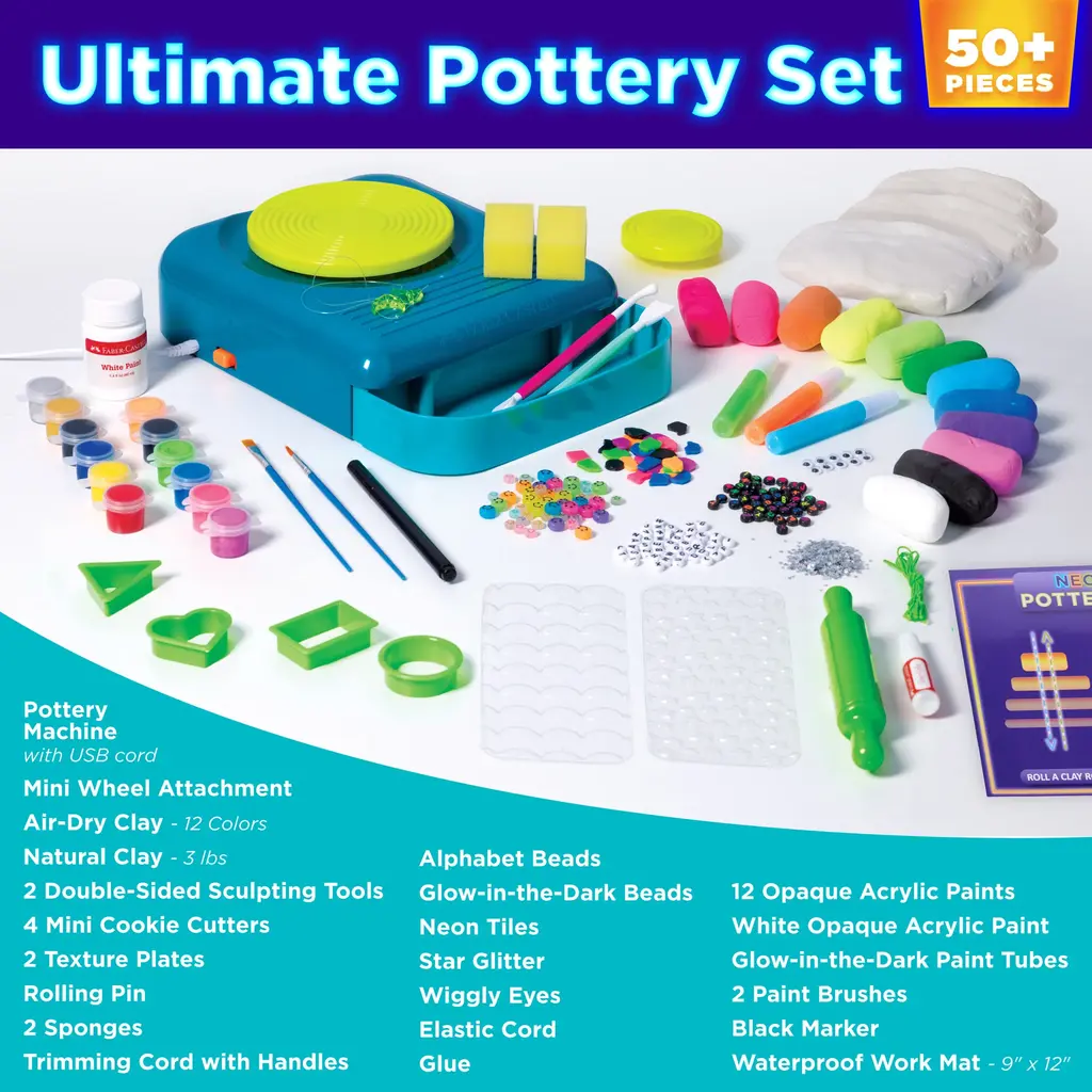 CREATIVITY FOR KIDS Neon Glow Pottery Studio