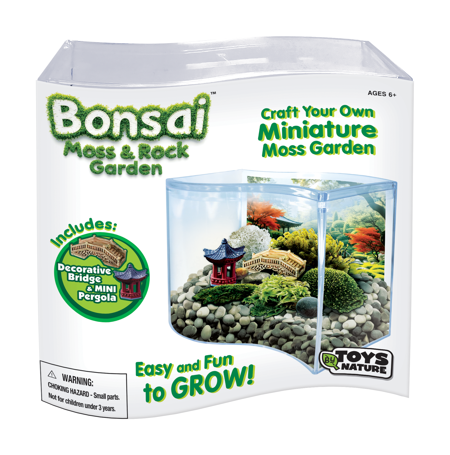 Bonsai Moss & Rock Garden Wave Terrarrium