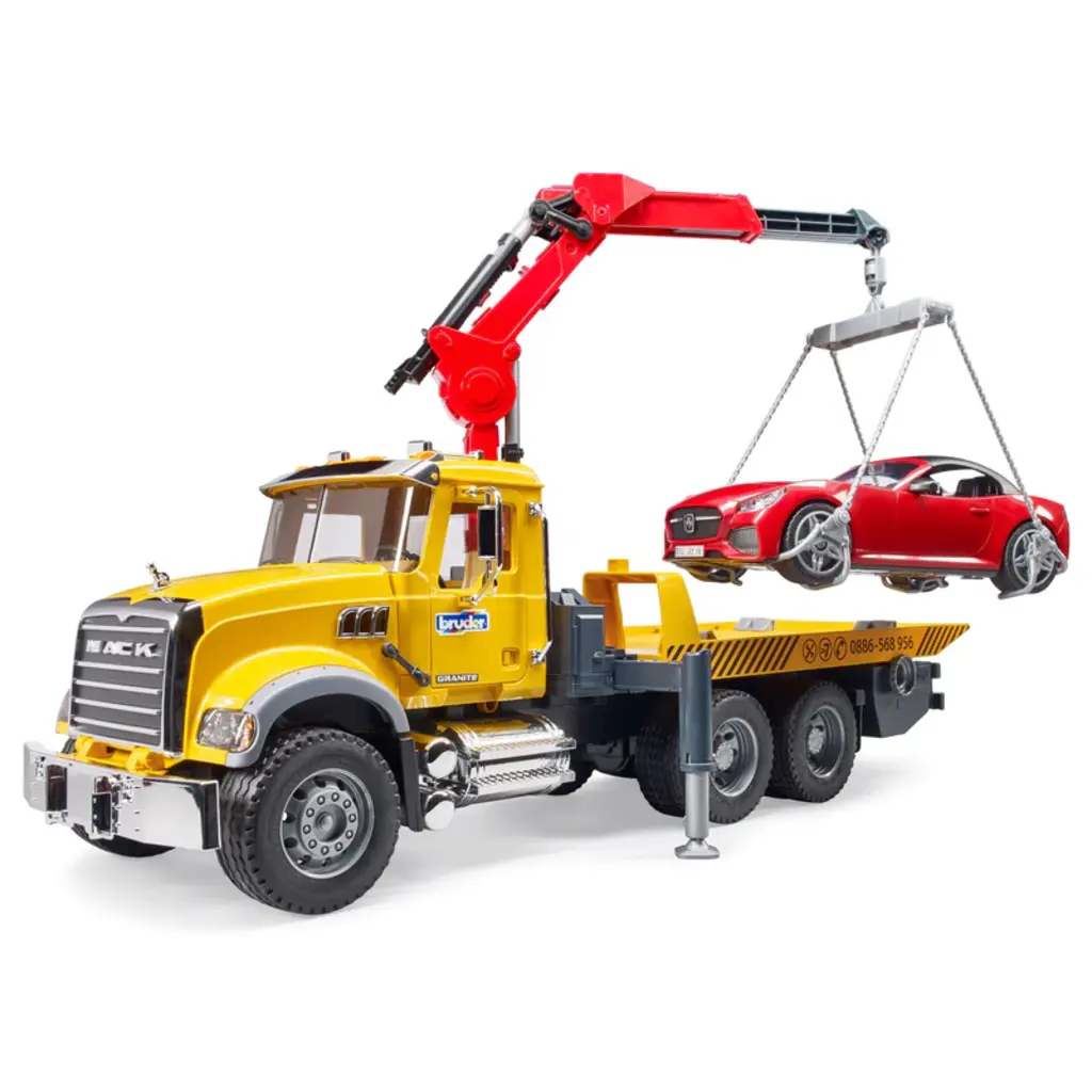 BRUDER TOYS AMERICA INC MACK Granite Tow Truck with Roadster