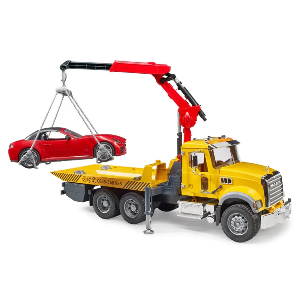 BRUDER TOYS AMERICA INC MACK Granite Tow Truck with Roadster