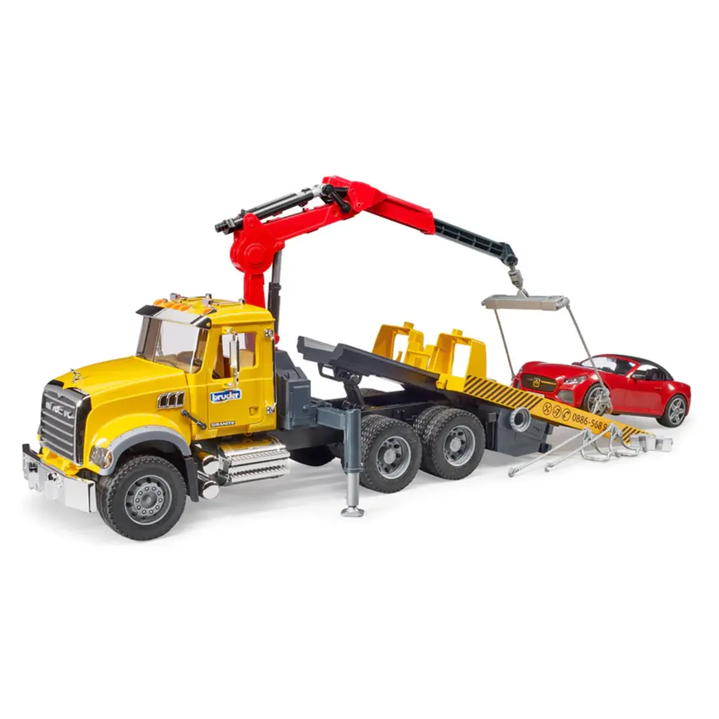 BRUDER TOYS AMERICA INC MACK Granite Tow Truck with Roadster