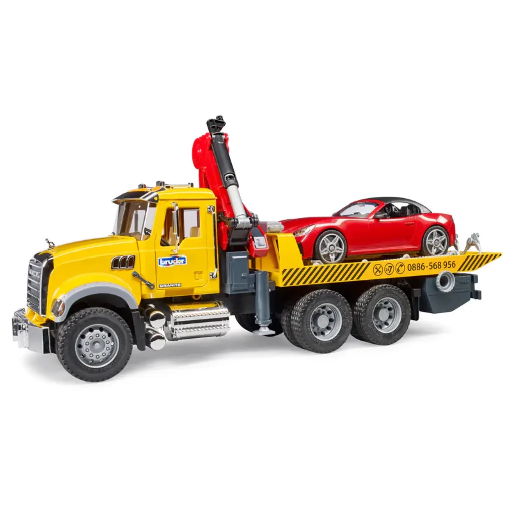 BRUDER TOYS AMERICA INC MACK Granite Tow Truck with Roadster