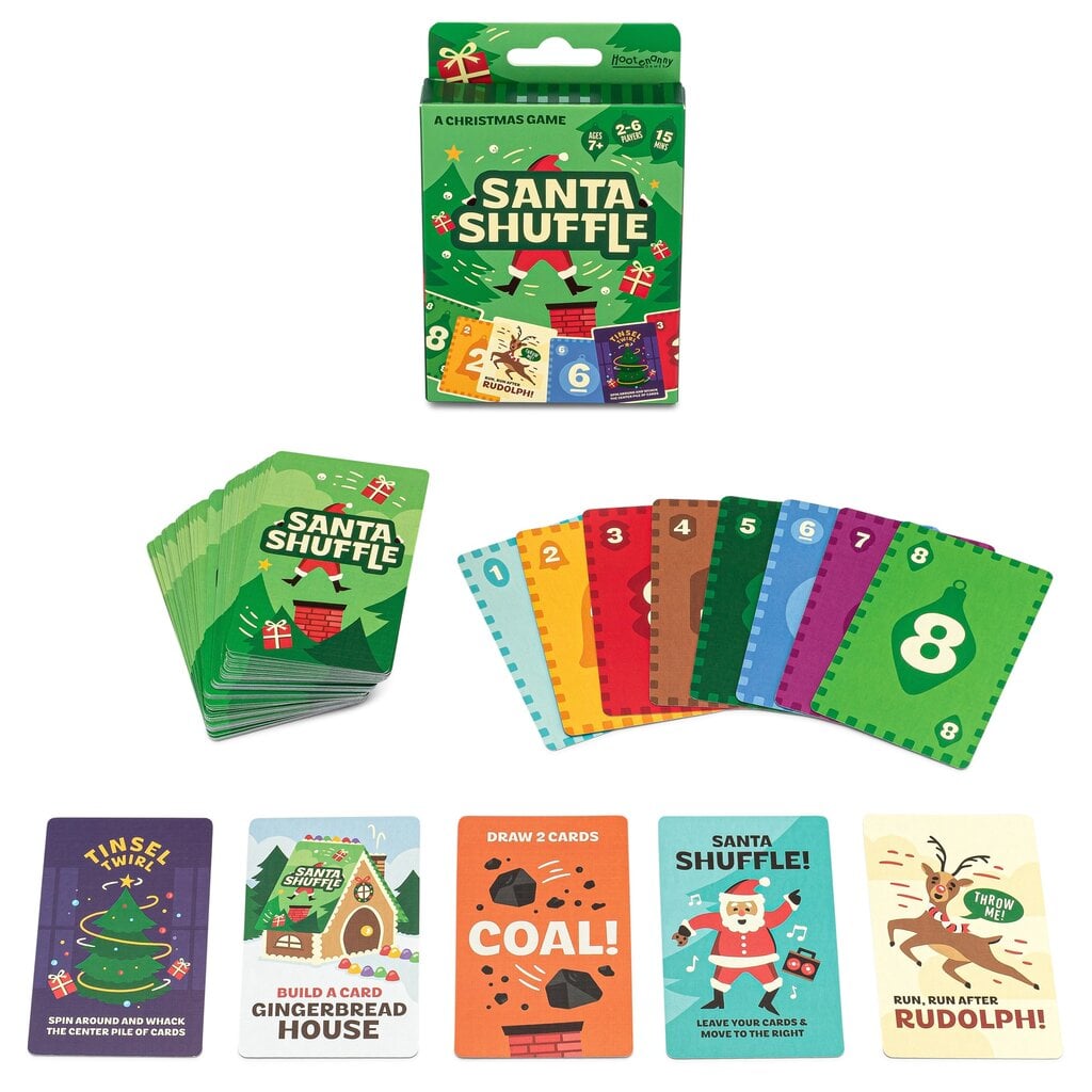 HOOTENANNY GAMES Santa Shuffle: A Christmas Card Game