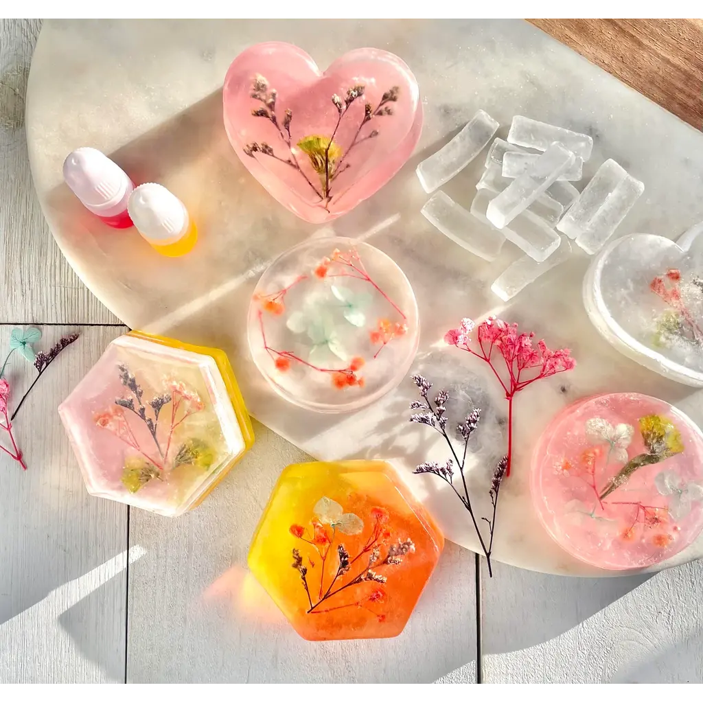 BRIGHT STRIPES Flower Power DIY Soaps