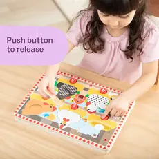 MELISSA & DOUG Push to Pop Puzzle Happy Hens