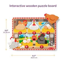 MELISSA & DOUG Push to Pop Puzzle Happy Hens