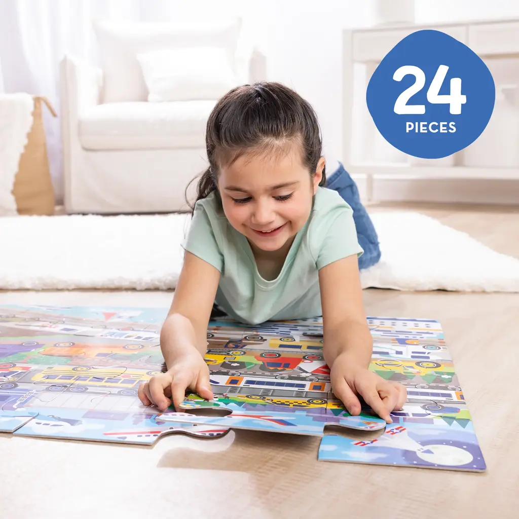 MELISSA & DOUG Traffic Jam 24 Pc Floor Puzzle