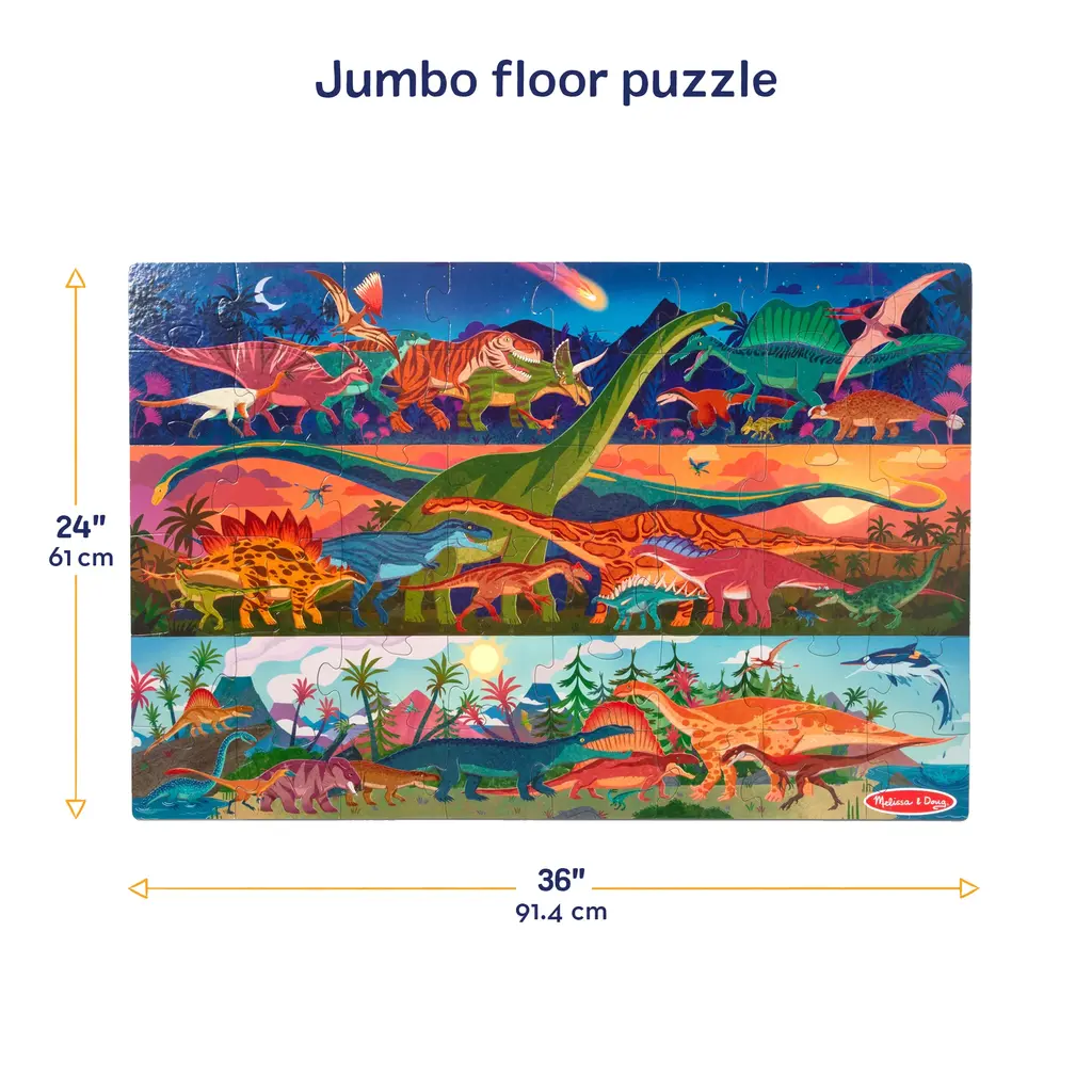 MELISSA & DOUG 2026 Dinosaur Floor Puzzle 48pc