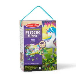 MELISSA & DOUG Glow in the Dark Floor Puzzle - Magical Unicorn
