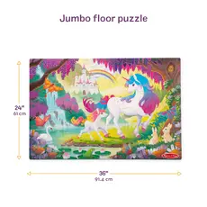 MELISSA & DOUG Glow in the Dark Floor Puzzle - Magical Unicorn