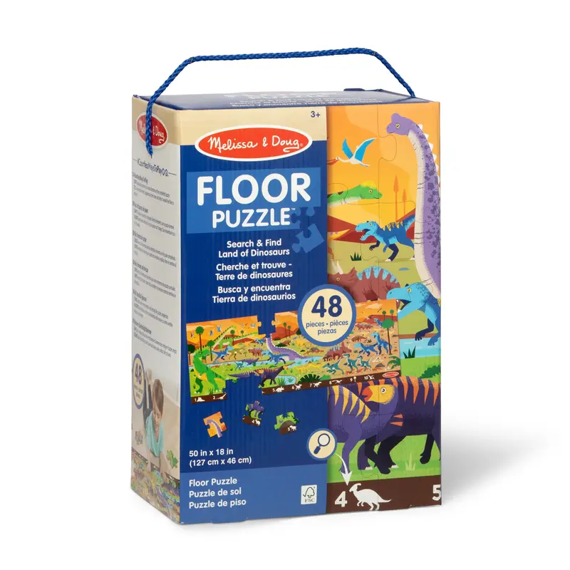 MELISSA & DOUG New Land Of Dinosaur Floor Puzzle 48 pc