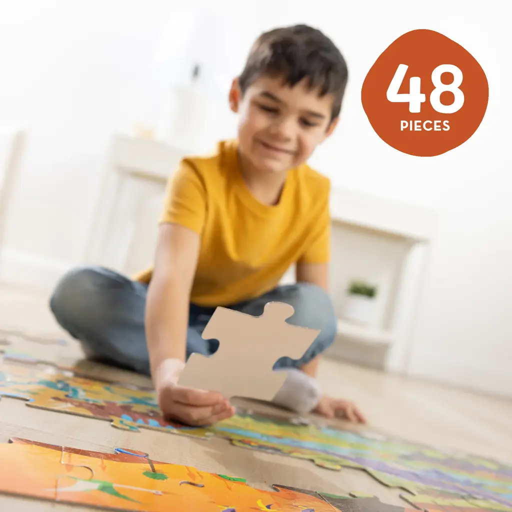 MELISSA & DOUG New Land Of Dinosaur Floor Puzzle 48 pc