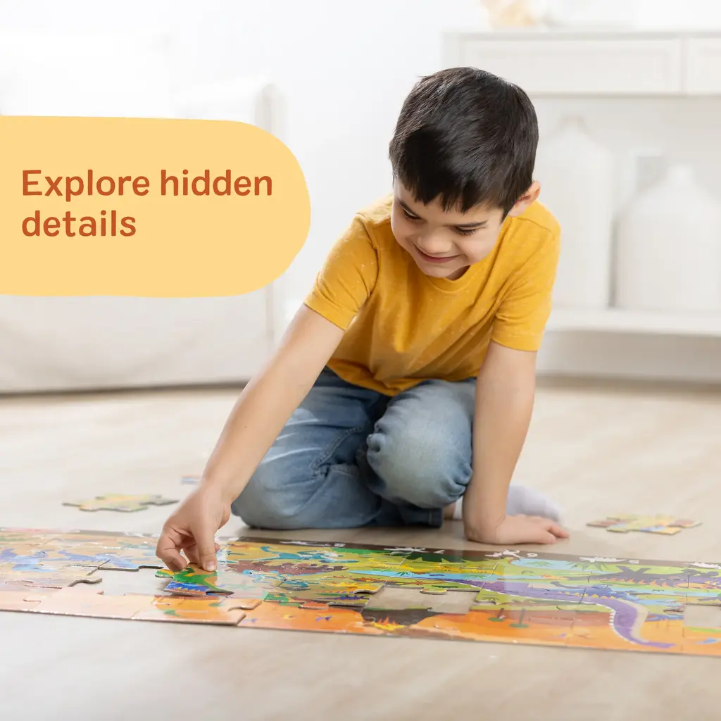 MELISSA & DOUG New Land Of Dinosaur Floor Puzzle 48 pc
