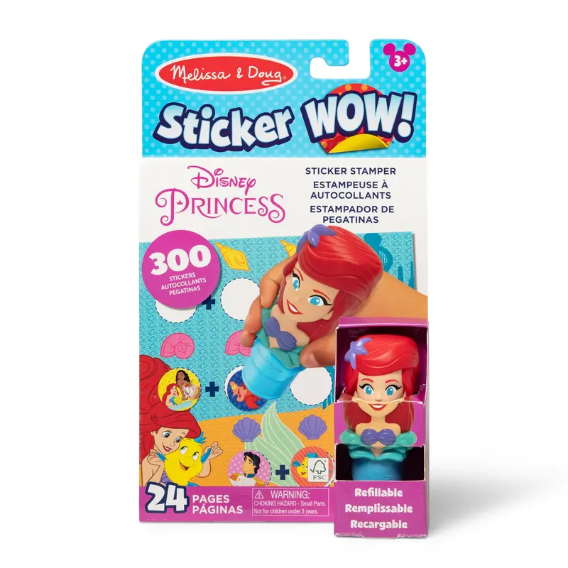MELISSA & DOUG Sticker WOW! Activity Pad & Sticker Stamper - Ariel