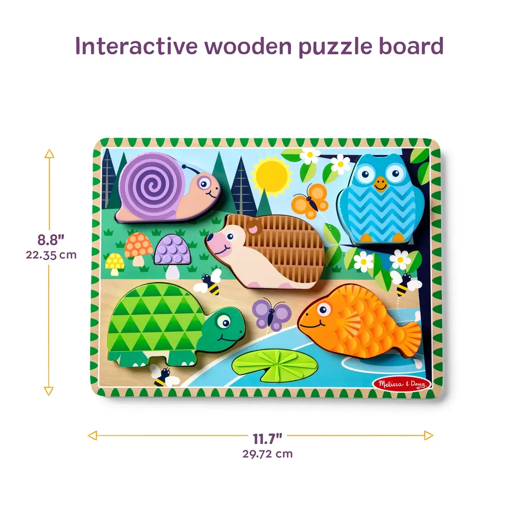 MELISSA & DOUG Forest Friends Touch & Feel Puzzle