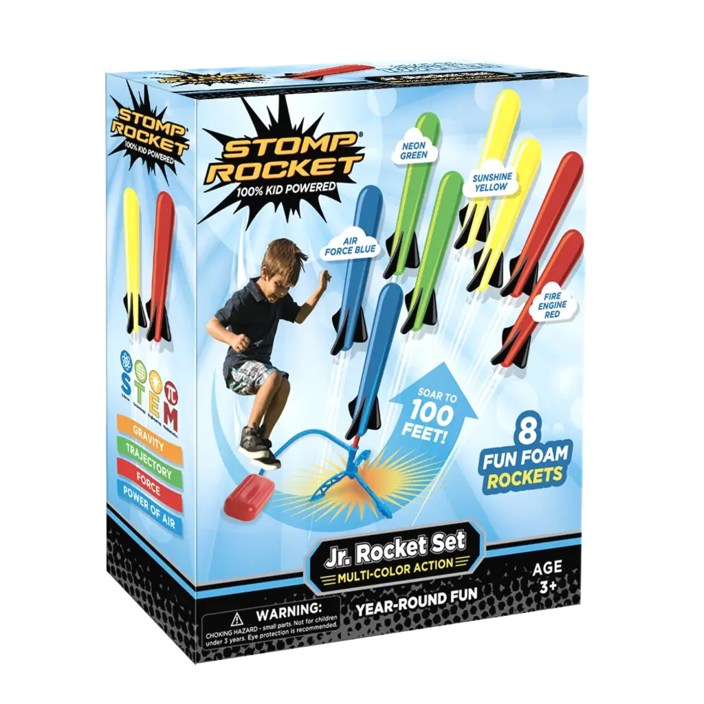 D & L Stomp Rocket Jr. Multi-Color Rocket Set
