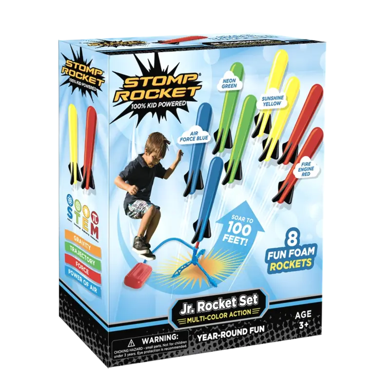 D & L Stomp Rocket Jr. Multi-Color Rocket Set