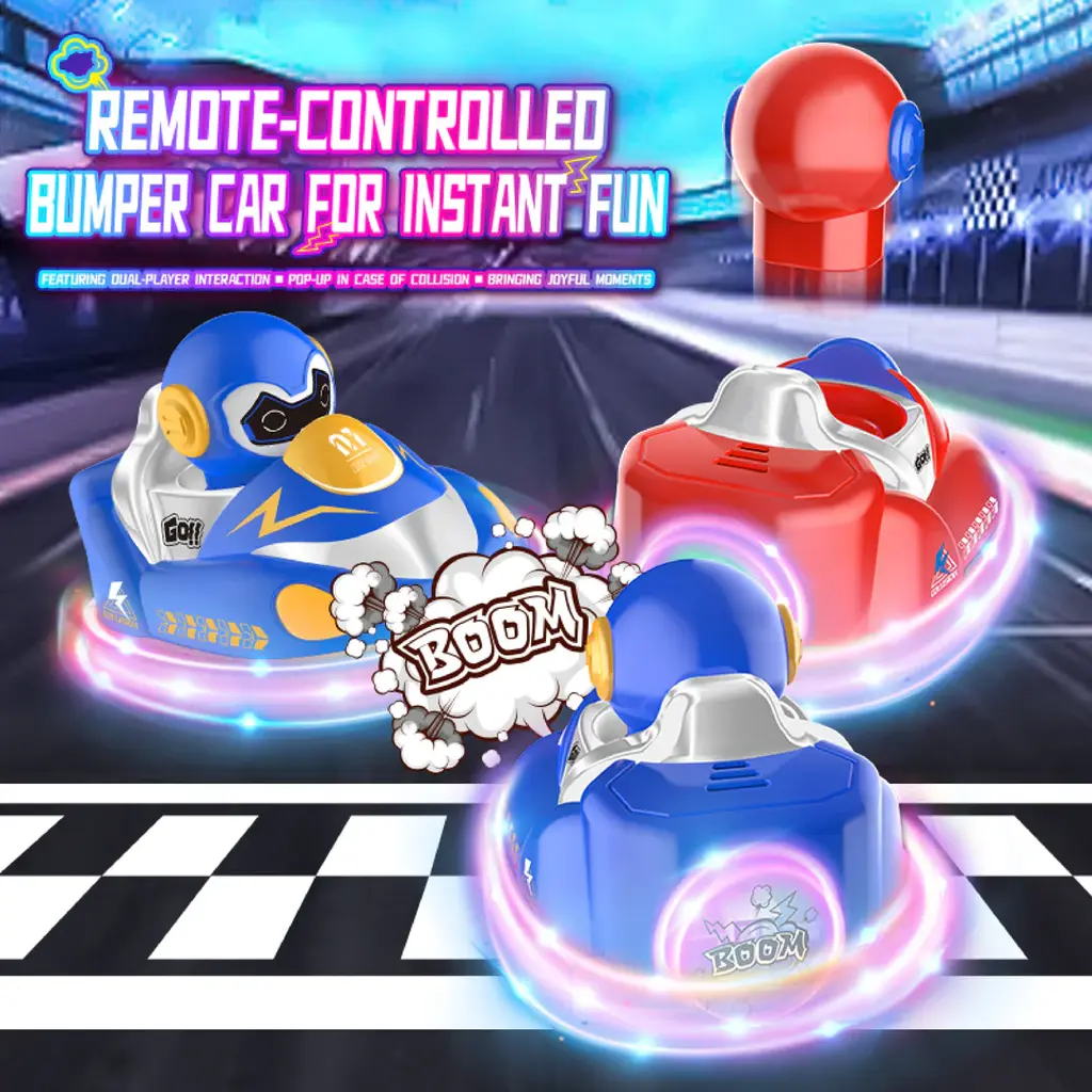 MUKIKIM LumeZoom RC Glow Crasherz Bumper Cars