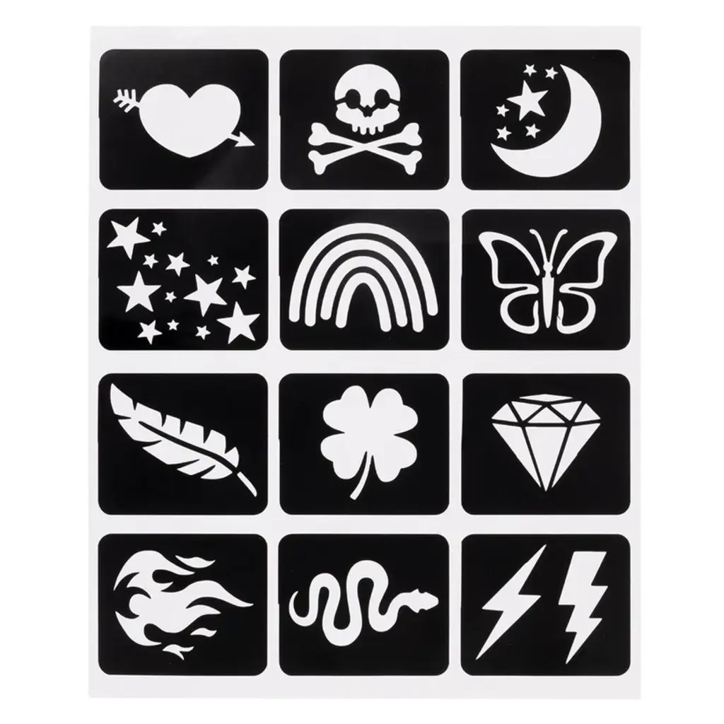 SNIFTY Metallic Tattoo Flair Tattoo Markers + Stencils
