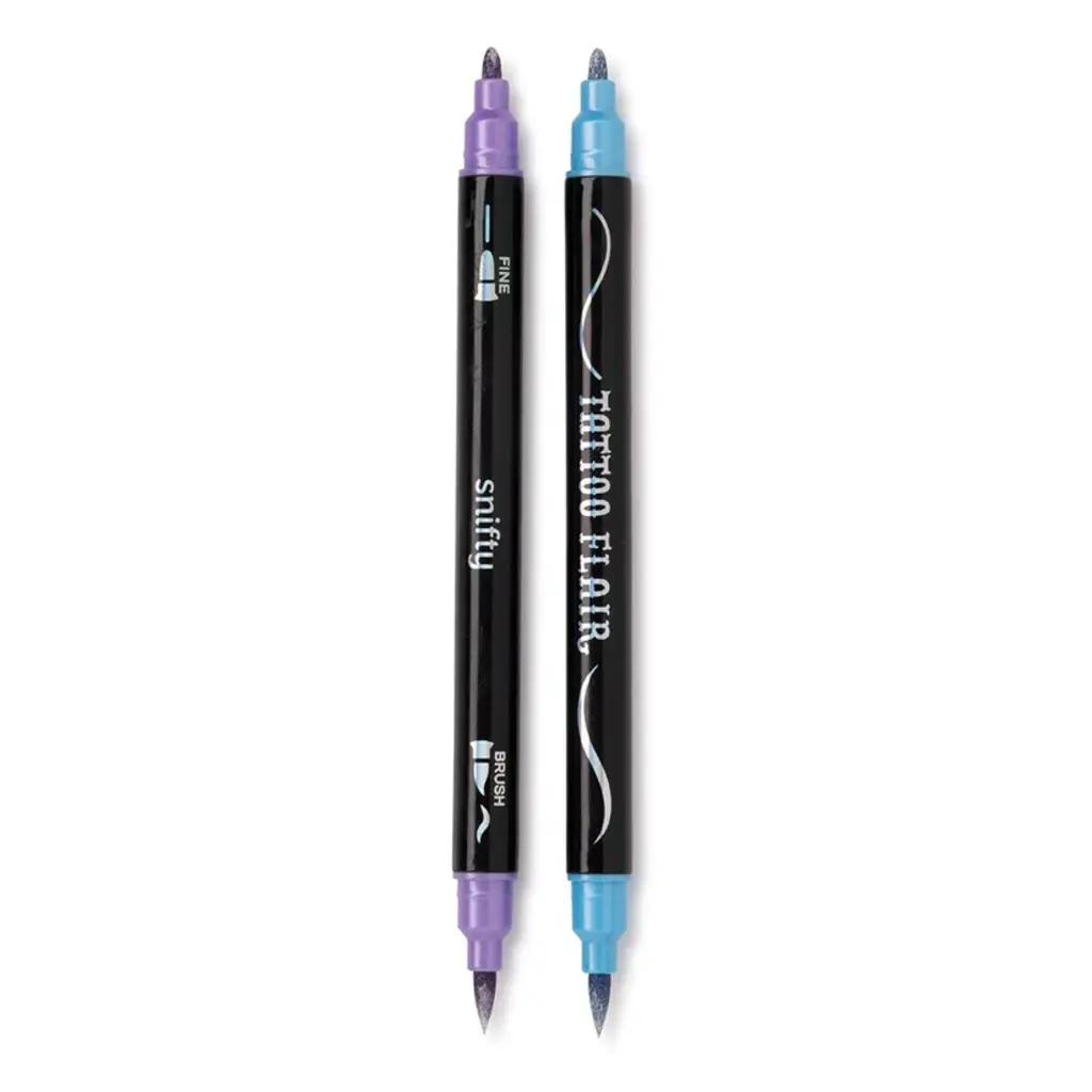 SNIFTY Metallic Tattoo Flair Tattoo Markers + Stencils