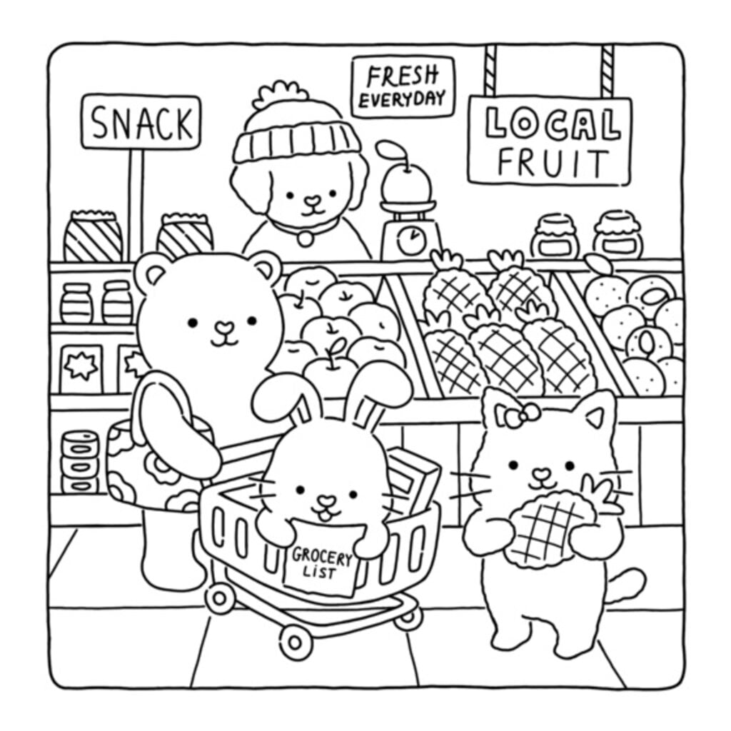 PENGUIN Fuzzy Hygge: Fuzzy Friends Coloring Book
