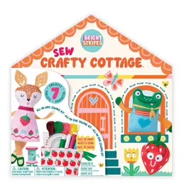 BRIGHT STRIPES Sew Crafty Cottage All-in-One Sewing Box