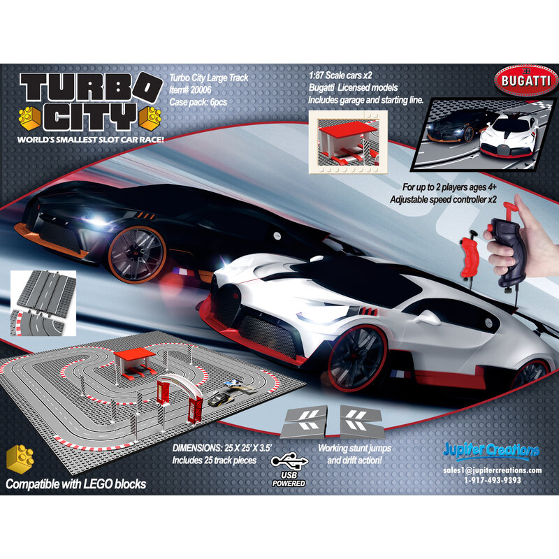 JUPITER CREATIONS Turbo City: World's Smallest Slot Race Large Track