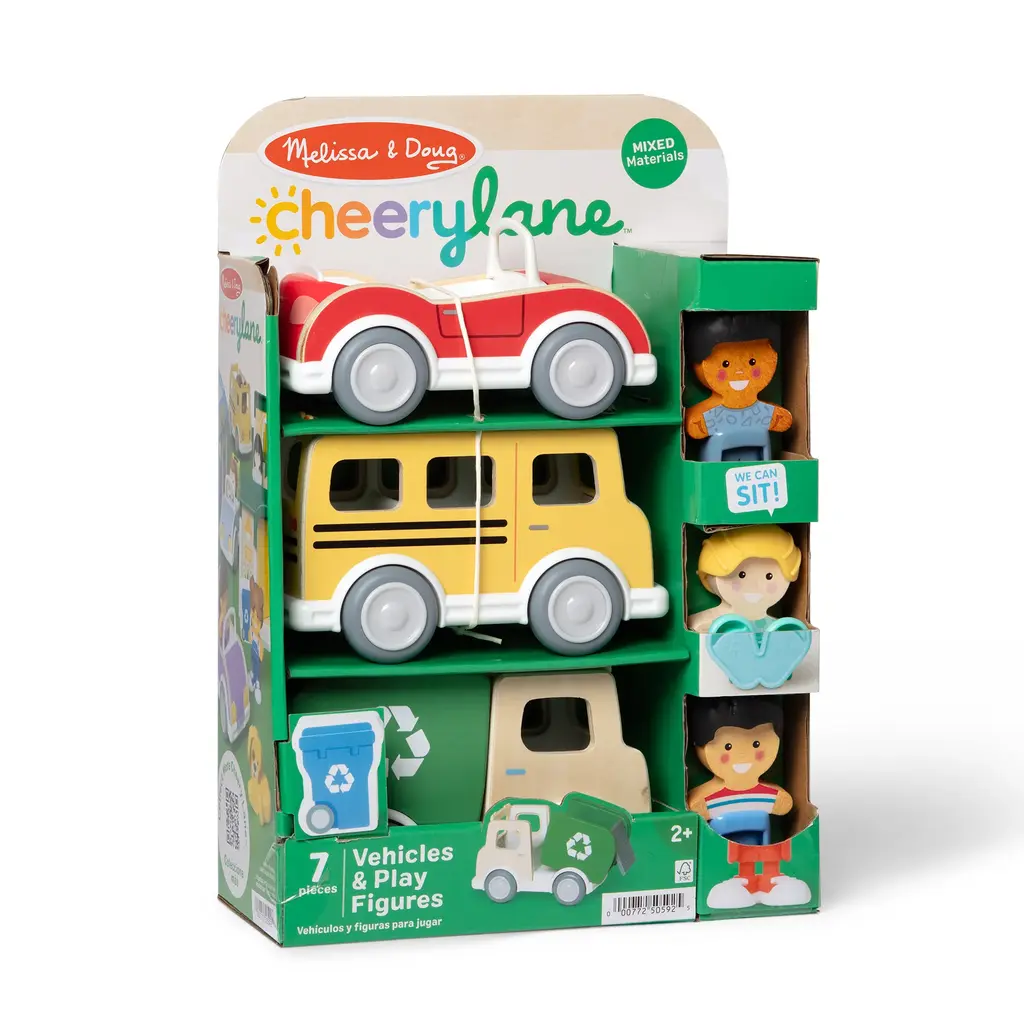 MELISSA & DOUG Cheery Lane Vehicles Play Set