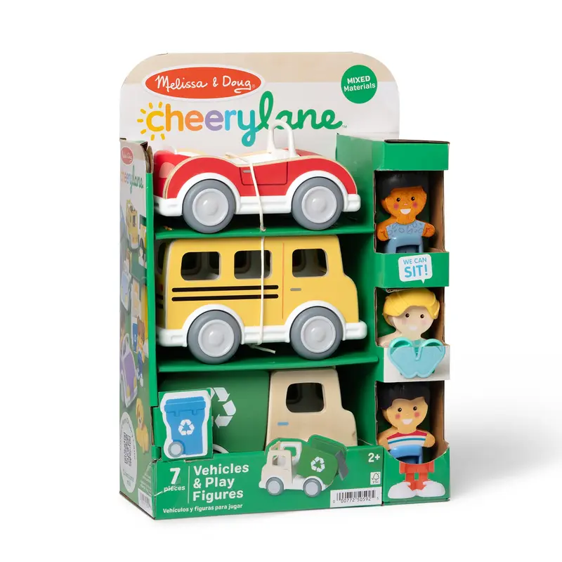 MELISSA & DOUG Cheery Lane Vehicles Play Set