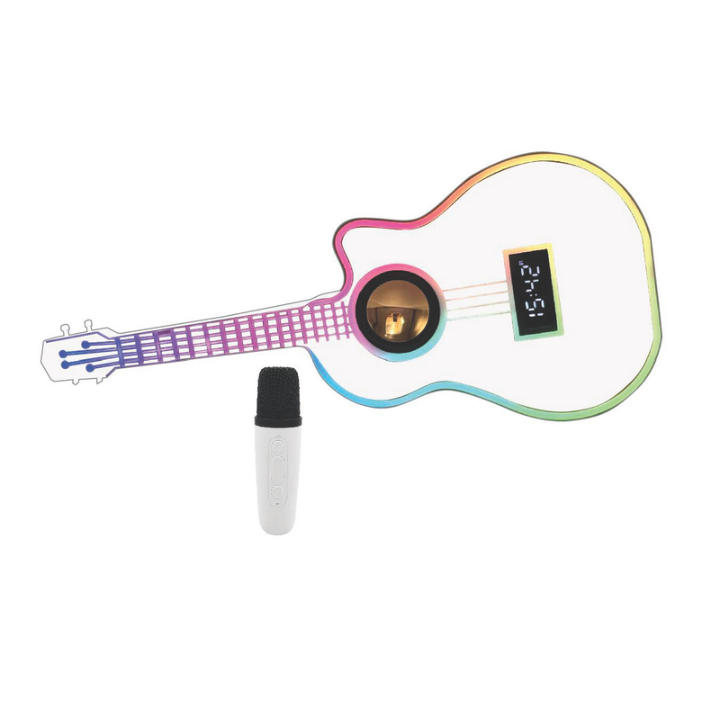 WIRELESS EXPRESS Rock Star Guitar & Microphone Karaoke Set White