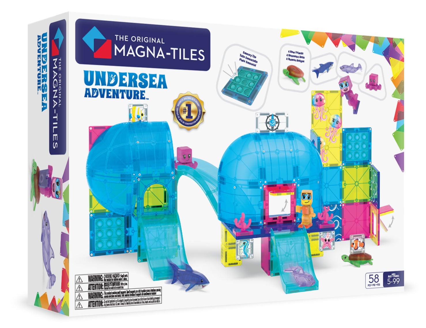 Magna-Tiles Undersea Adventure 58 pc Set
