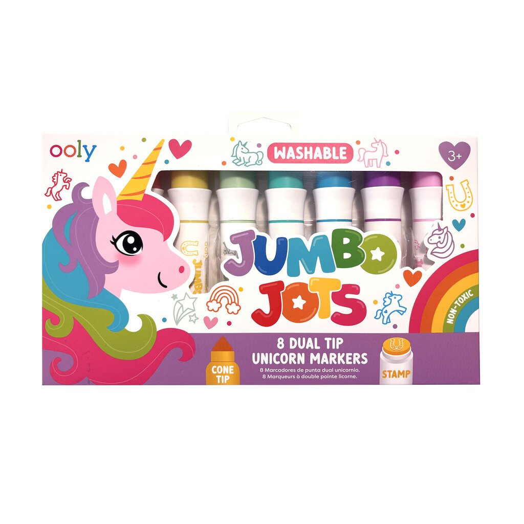 OOLY Jumbo Jots 8 Dual Tip Unicorn Markers