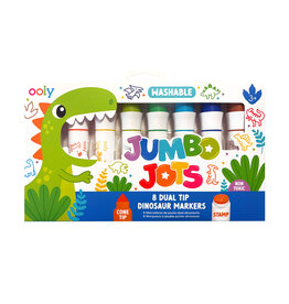 OOLY Jumbo Jots 8 Dual Tip Dinosaur Markers