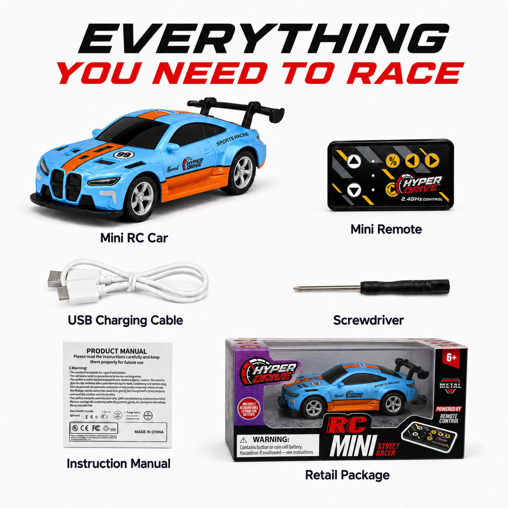 THIN AIR Hyper Drive Mini RC Race Car